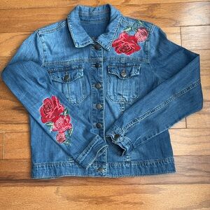 Kut from the Kloth Floral Embroidered Denim Jacket